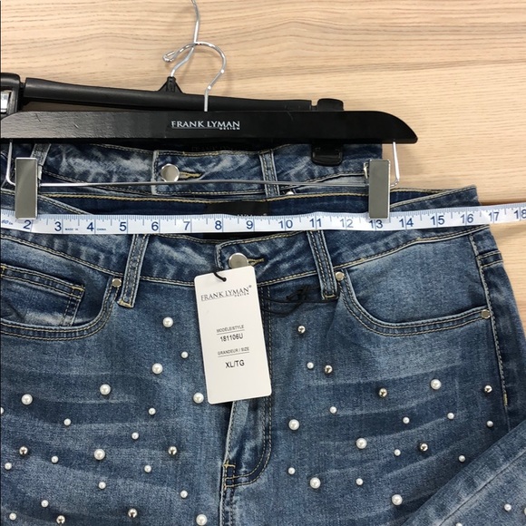 Frank Lyman Pearl Embellished Denim - Picture 6 of 8